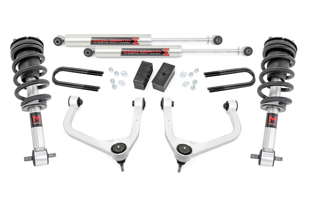 Rough Country 3.5 Inch Lift Kit Mono Leaf Rear M1 Struts/M1 fits gmc Sierra 1500 (19-23) 28840