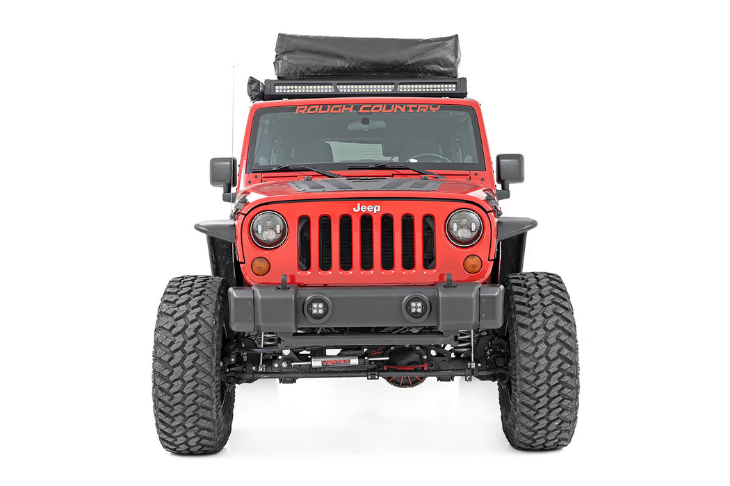 Rough Country Front Bumper Caps compatible with Jeep Wrangler Jk (2007-2018) 1047