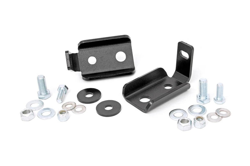 Rough Country Shock Relocation Brackets Front compatible with Jeep Wrangler Jk (2007-2018) 1020