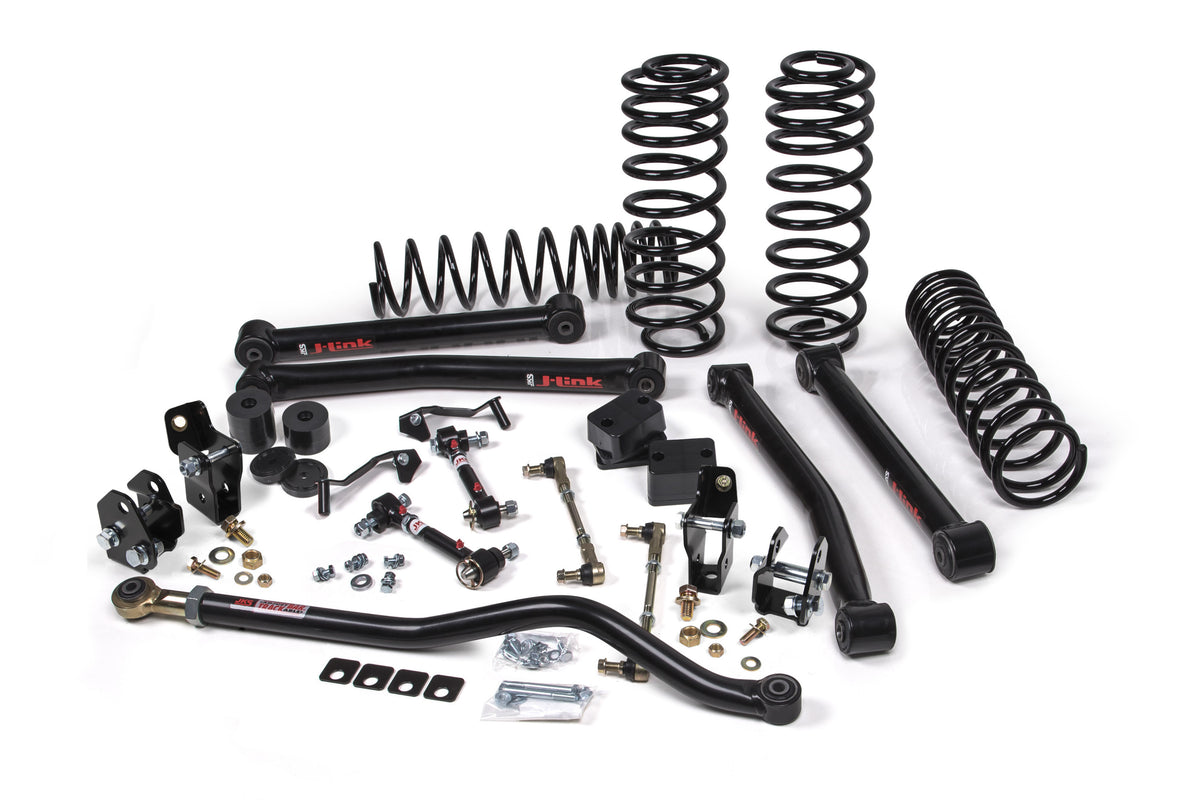 JKS 2018-2024 Fits Jeep Wrangler JL J-Konnect 2.5" 4Dr W, Shock Extension Brackets, Std Rate Coils, Fits 2018-2024 Jeep Wrangler JL JSPEC121KNS