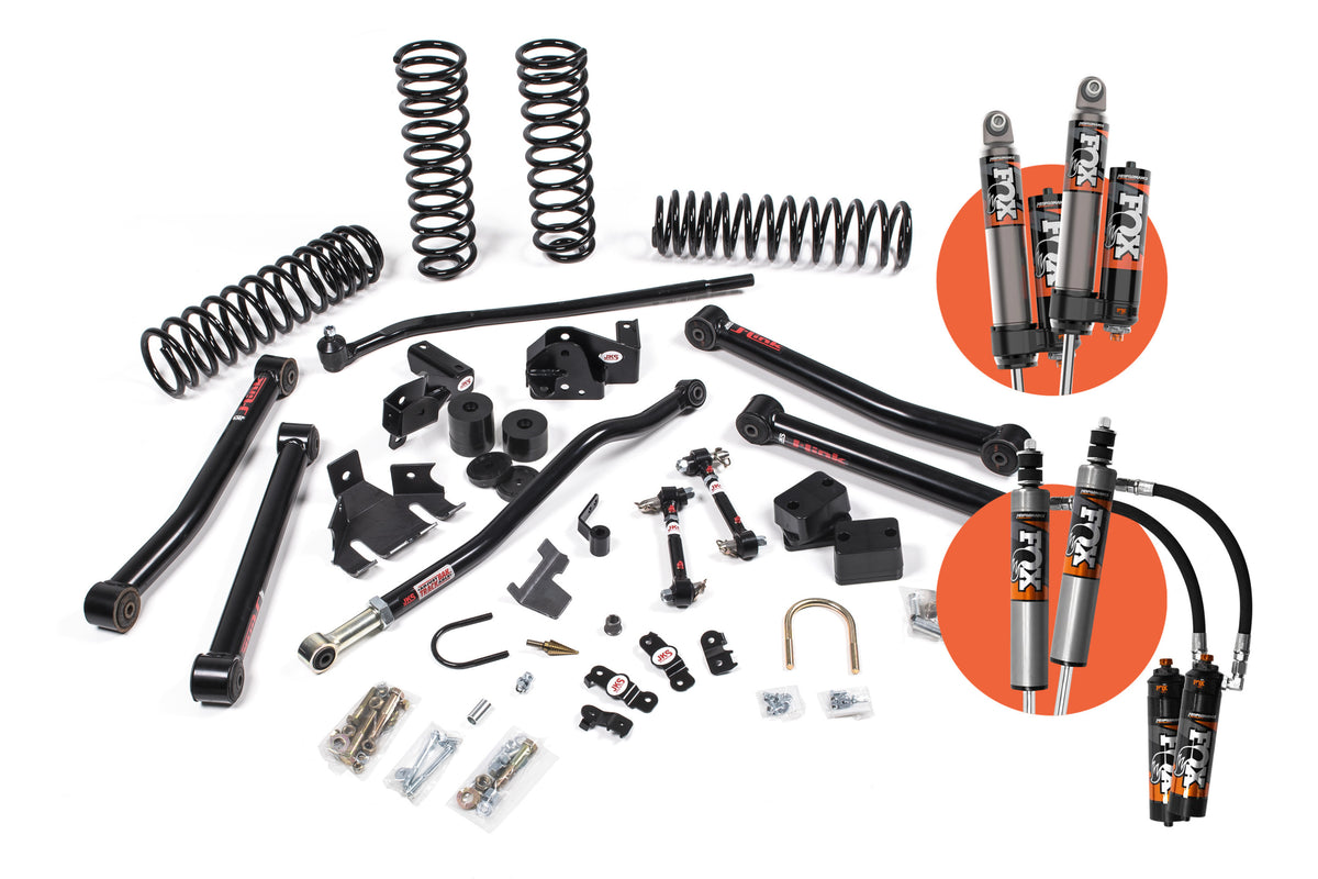 JKS 2018-2025 Fits Jeep Wrangler JL - 4Dr - J-Konnect 3.5" Suspension Lift Kit - HD Rate Coil Springs Front, Rear - FOX 2.5" Performance Elite Series Shocks, Fits 2018-2025 Jeep Wrangler JL JSPEC124PES