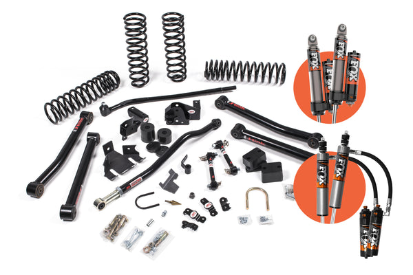 JKS 2007-2018 Fits Jeep Wrangler JK 2Dr 3.5" J-Konnect Suspension Lift Kit W, FOX 2.5 Pes R, R Dsc Shocks 4wd, Fits 2007-2018 Jeep Wrangler JK JSPEC114PES