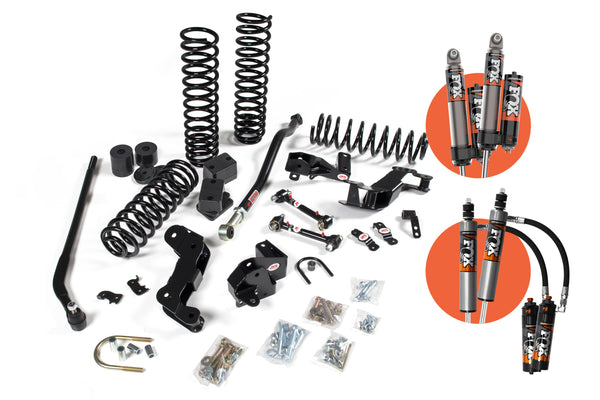 JKS 2007-2018 Fits Jeep Wrangler JK 4Dr 3.5" J-Kontrol Suspension Lift Kit W, FOX 2.5 Pes R, R Dsc Shocks 4wd, Fits 2007-2018 Jeep Wrangler JK JSPEC108PES