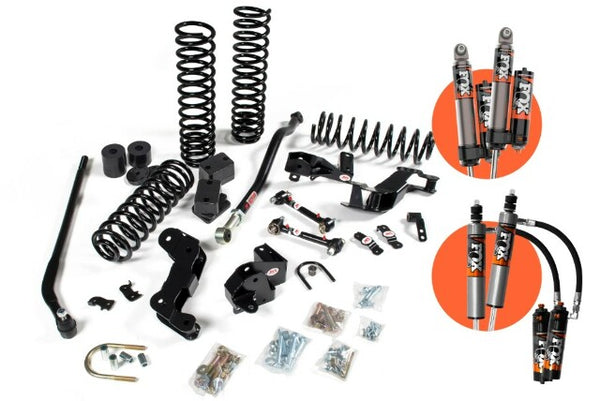 JKS 2007-2018 Compatible With Jeep Wrangler JK 2Dr 3.5" J-Kontrol Suspension Lift Kit W, Fox 2.5 Pes R, R Dsc Shocks 4wd, Fits 2007-2018 Jeep Wrangler JK JSPEC109PES
