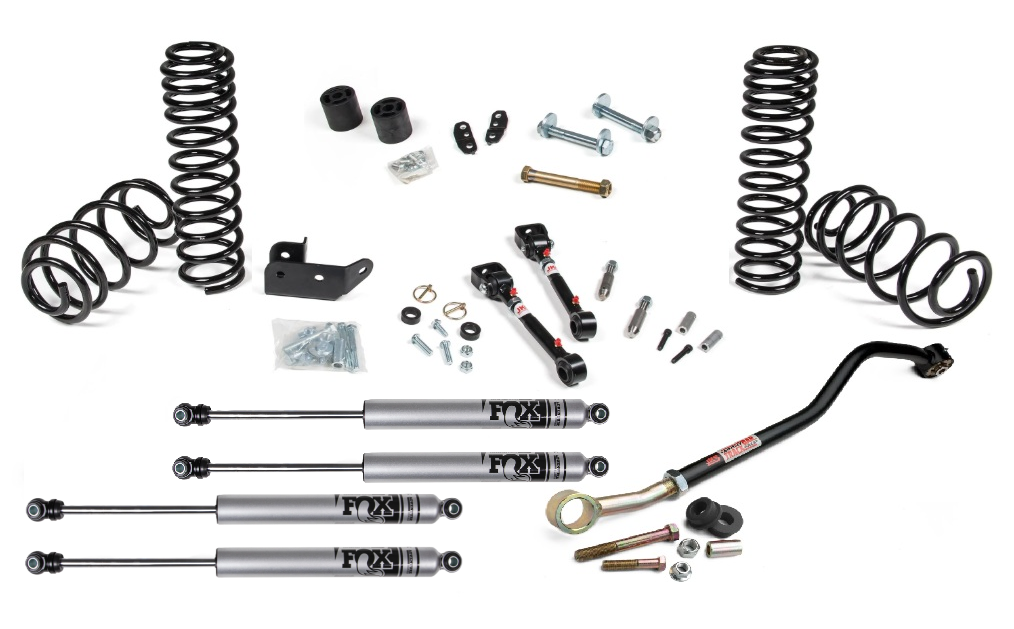 JKS JSPEC110KFA 1997-2006 compatible with Jeep Wrangler (TJ) 2in Suspension System Fox Shocks