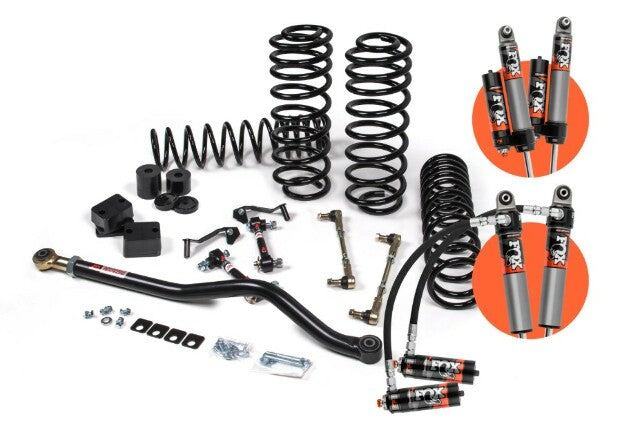 2018-2025 Jeep Wrangler JL - 4Dr - J-Venture 2.5" Suspension Lift Kit -STD Rate Coil Springs Front/Rear - Fox 2.5" Performance Elite Series Shocks Front/Rear