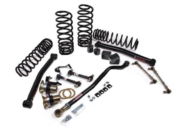 JKS 2018-2024 Compatible With Jeep Wrangler JL J-Lander 3.5" 4Dr W, Shock Extension Brackets, HD Rate Coils, Fits 2018-2024 Jeep Wrangler JL JSPEC130KNS