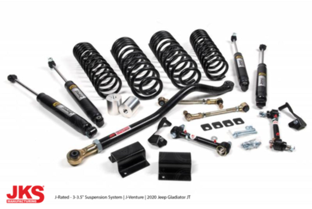 JKS JSPEC131K 2020-2023 compatible with Jeep Gladiator (JT) 3-3.5" Front 1.5-2" Rear Lift Kit- JSpec Shocks