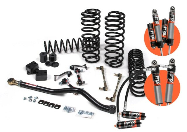 2018-2025 Jeep Wrangler JL - 2Dr - J-Venture 3" Suspension Lift Kit - HD Rate Coil Springs Front/Rear - Fox 2.5" Performance Elite Series Shocks - Front/Back