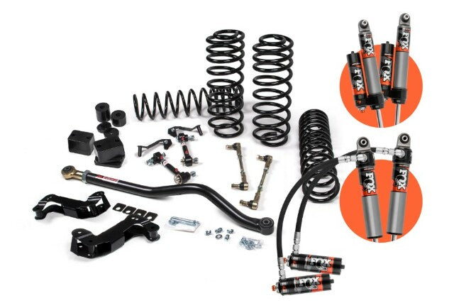 2018-2025 Jeep Wrangler JL - 2Dr - J-Kontrol 3" Suspension Lift Kit - STD Rate Coil Springs Front/Rear - Fox 2.5" Performance Elite Series Shocks Front/Rear