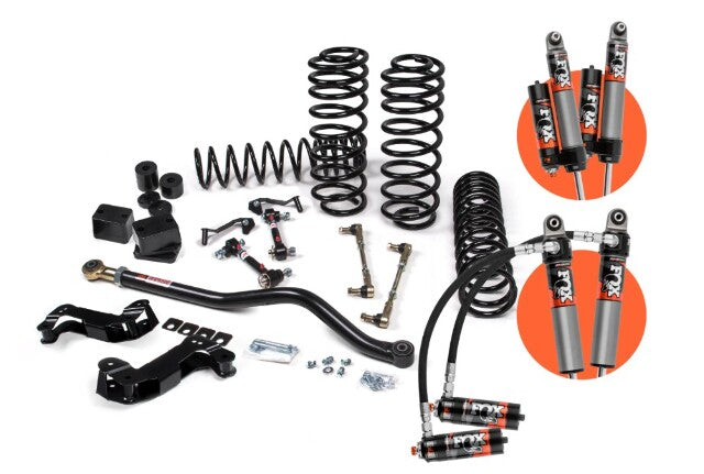 2018-2025 Jeep Wrangler JL - 4Dr - J-Kontrol 3.5" Suspension Lift Kit - Hd Rate Coil Springs Front/Rear - Fox 2.5" Performance Elite Series Shocks Front/Rear