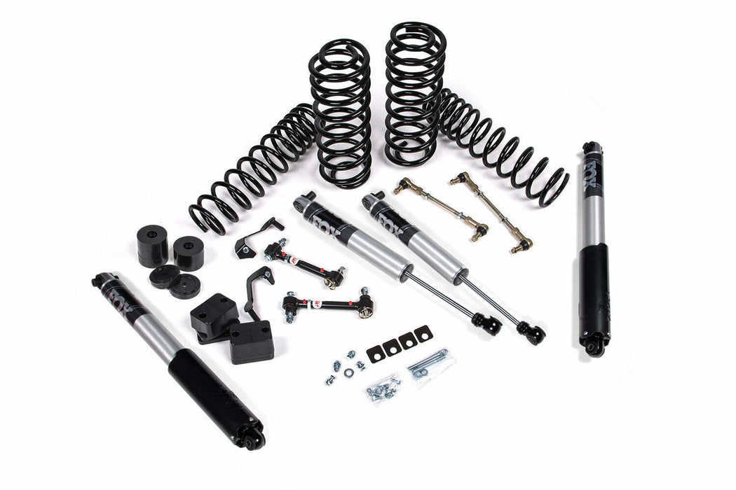 JKS JSPEC155PS 2018-2024 compatible with Jeep Wrangler (JL) 1.5" Suspension Lift Kit, 1" Rear, Coil Spring Fox 2.5 Performance Series Shocks