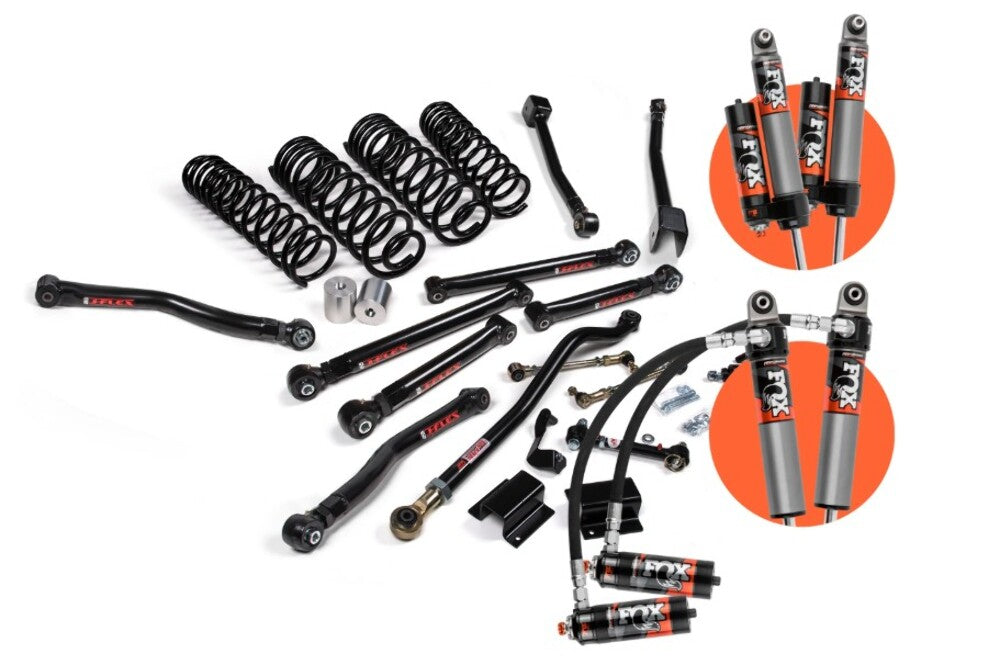 JKS JSPEC171PES 2020-2024 compatible with Jeep Gladiator (JT) 3.5" Front 2" Rear Lift Kit J-Krawl Fox 2.5 Performance Elite Series Shocks
