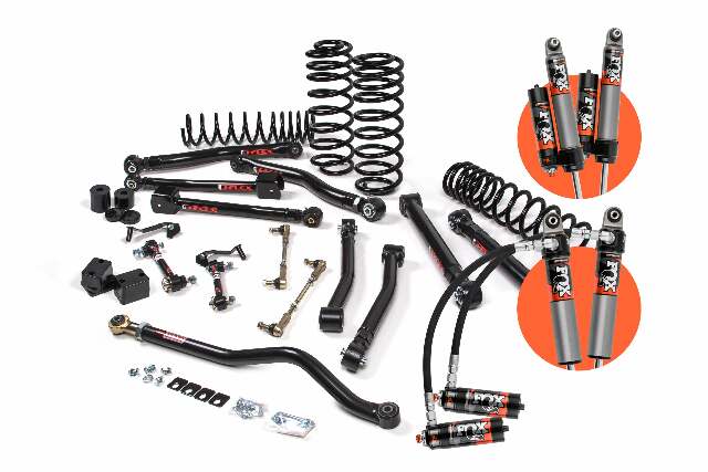 JKS JSPEC175PES 2021-2024 compatible with Jeep Wrangler (JL) 4xe 4Dr 2" J-Krawl Suspension Lift Kit Fox 2.5 Performance Elite Series Shocks