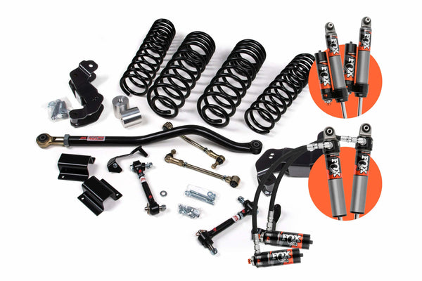 JKS 2020-2023 Compatible With Jeep Gladiator JT 4WD 3-3.5" J-Kontrol Suspension Lift Kit, 1.5-2" Rear W, Fox 2.5 Performance Elite Shocks, Fits 2020-2023 Jeep Gladiator JT JSPEC176PES