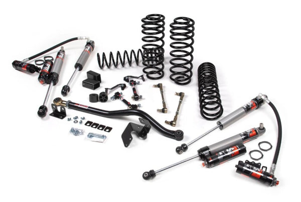 JKS 2018-2023 Compatible With Jeep Wrangler JL 2Dr 3" J-Krawl System, Rubber Fox 2.5 Pes R, R Dsc Front, Fox 2.5 Pes P, B Dsc Rear, HD Rate Coils, Fits 2018-2023 Jeep Wrangler JL JSPEC190PES