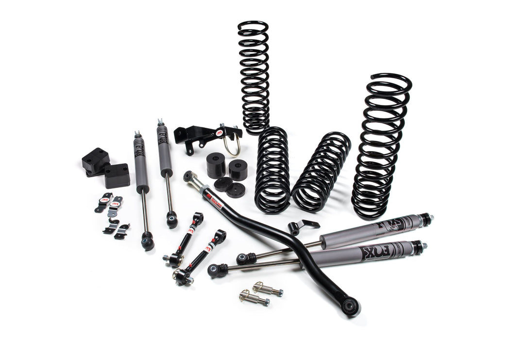 JKS JSPEC100KFR 2007-2018 compatible with Jeep Wrangler (JK) 4Dr 3.5in JSpec System FOX Remote Resi
