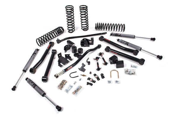 JKS 2007-2018 Compatible With Jeep Wrangler JK J-Konnect 4Dr 3.5in System W, JSpec Shocks, Fits 2007-2018 Jeep Wrangler JK JSPEC113K