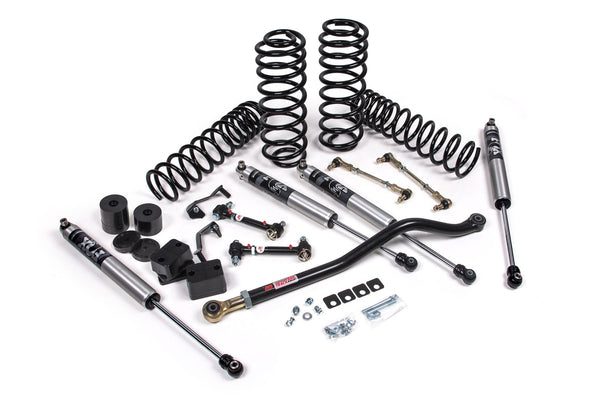 JKS 2018-2024 Compatible With Jeep Wrangler JL J-Venture 3" 2Dr W, Fox 2.0 Performance Series Shocks, HD Rate Coils, Fits 2018-2024 Jeep Wrangler JL JSPEC133KFP