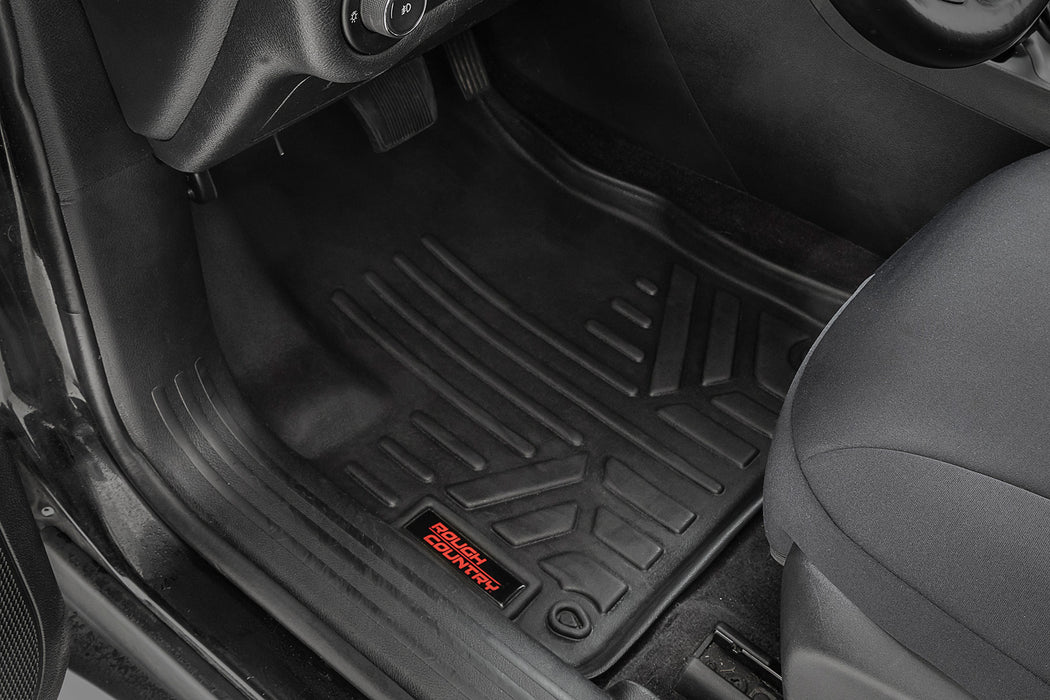 Rough Country Floor Mats Fr & Rr compatible with Jeep Cherokee Kl 2Wd/4Wd (2014-2023) M-61702