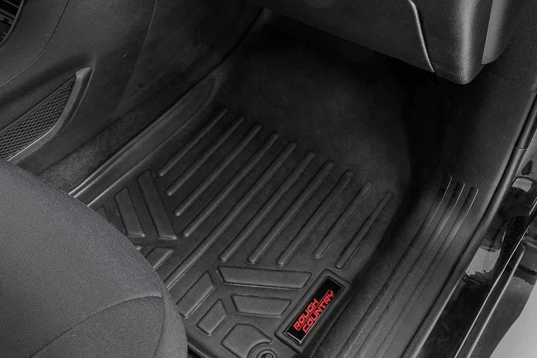 Rough Country Floor Mats Fr & Rr compatible with Jeep Cherokee Kl 2Wd/4Wd (2014-2023) M-61702