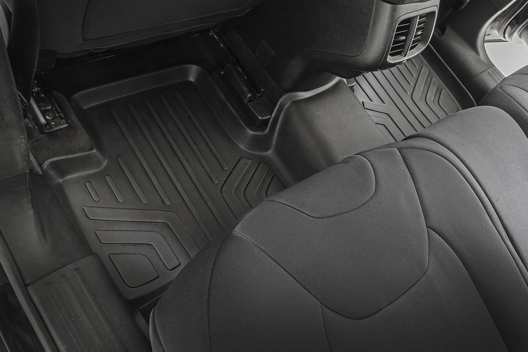 Rough Country Floor Mats Fr & Rr compatible with Jeep Cherokee Kl 2Wd/4Wd (2014-2023) M-61702