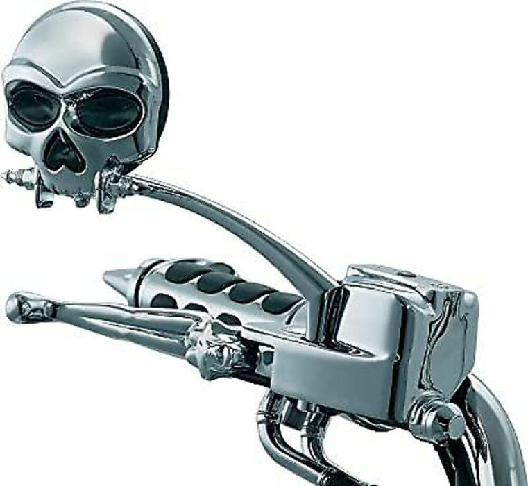 Kuryakyn 1450 Motorcycle Handlebar Accessory: Zombie Skull Rear View Side