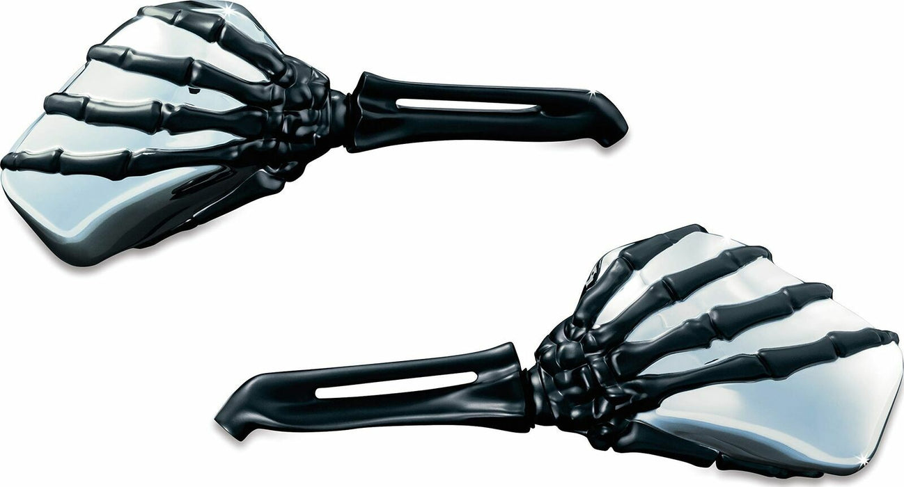 Kuryakyn Skeleton Hand Mirrors Black/Chrome 1764