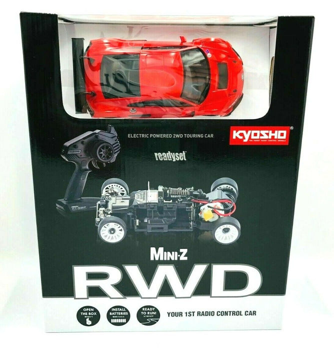 Kyosho Mini-Z Rwd Mr03 Audi R8 Lms 2015 Red Readyset Transmitter Rtr Rc Cars Kit 32323R