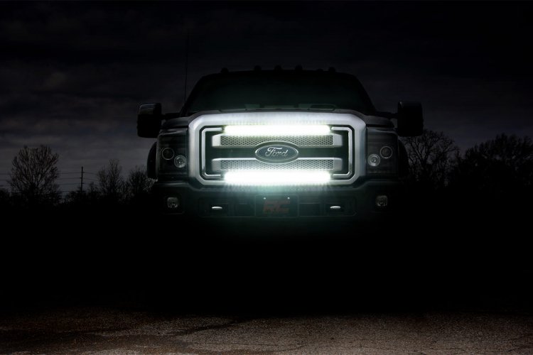 Rough Country Led Light Kit Grill Mount 30" Black Single Row Ford F-250/F-350 Super Duty (11-16) 70770