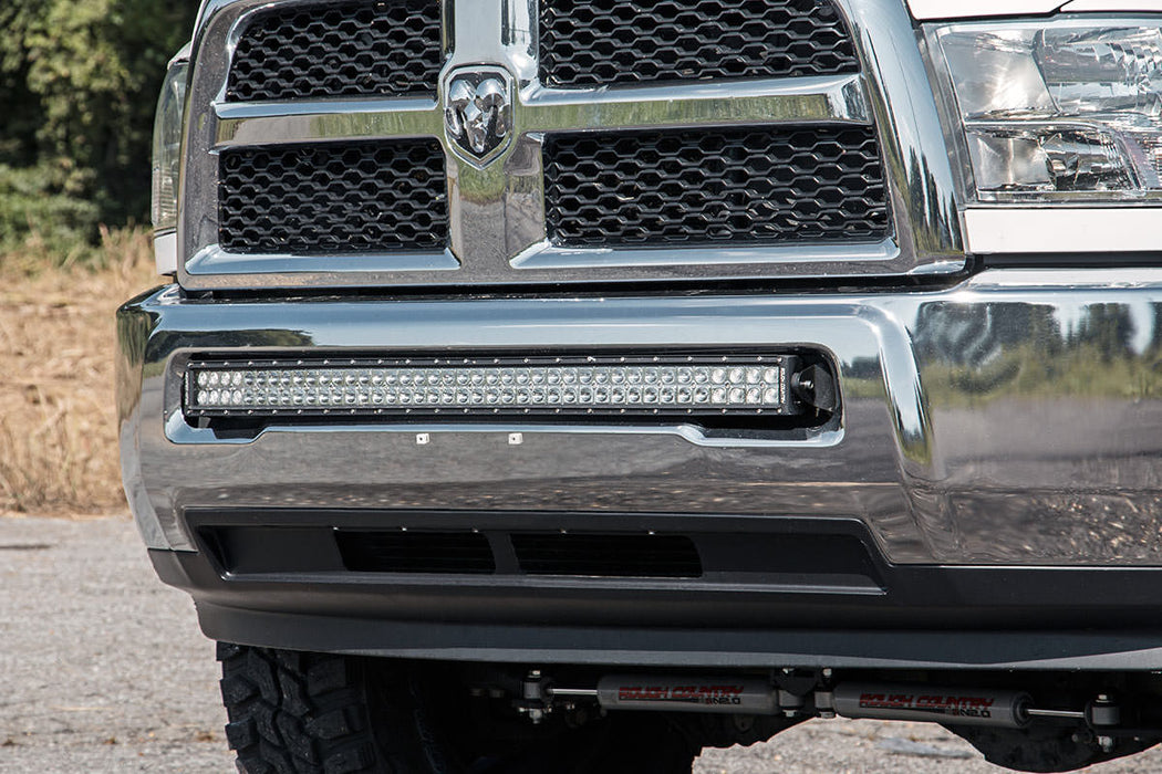 Rough Country Led Light Kit Bumper Mount 40" Black Dual Row Ram 2500/3500 (10-18) 70570B