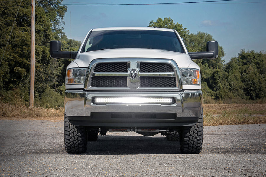 Rough Country Led Light Kit Bumper Mount 40" Black Dual Row Ram 2500/3500 (10-18) 70570B