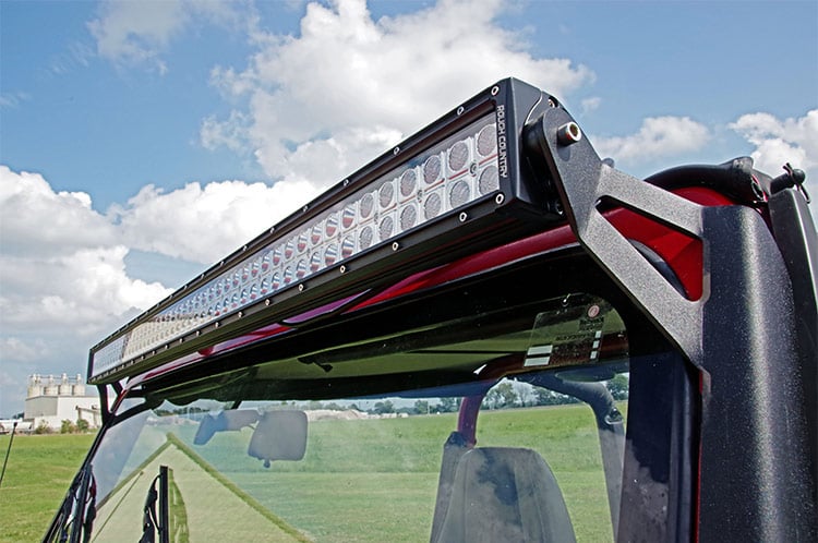 Rough Country Led Light Mount Upper Windshield 50" Straight Fits Jeep Wrangler Yj (87-95) 70508
