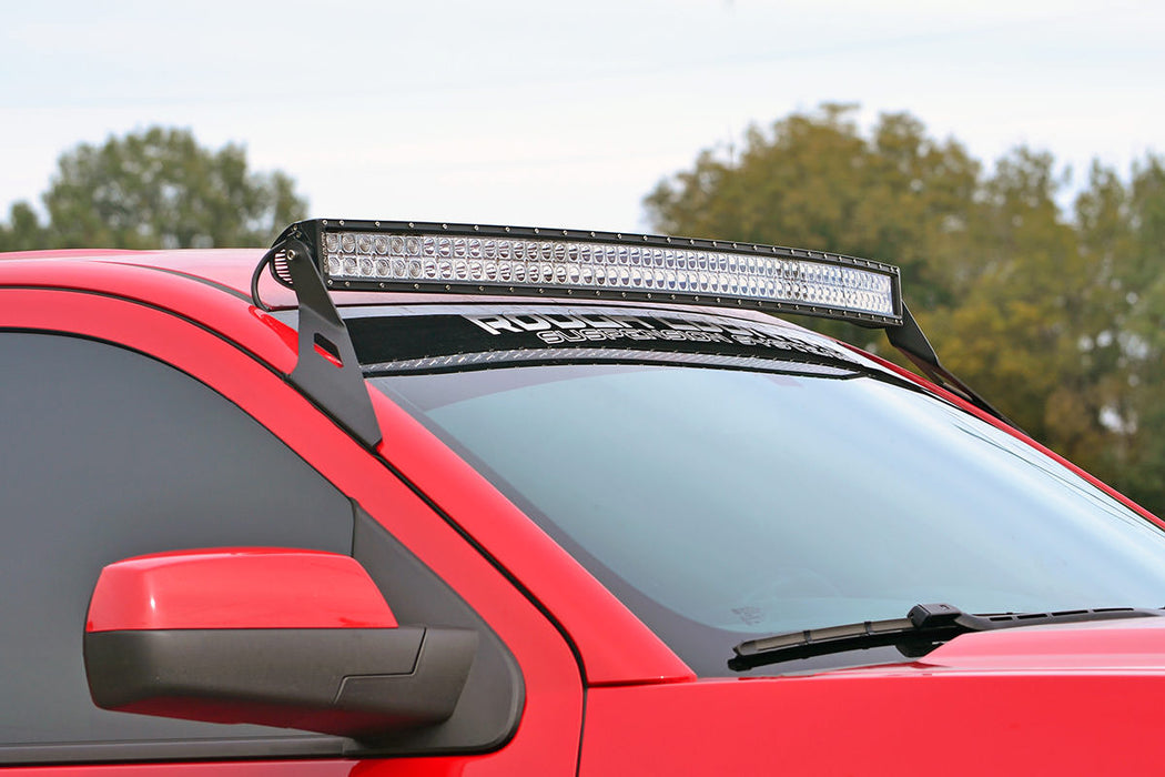 Rough Country Led Light Mount Upper Windshield 54" Curved Chevy/fits gmc 2500Hd/3500Hd (15-19) 70514A