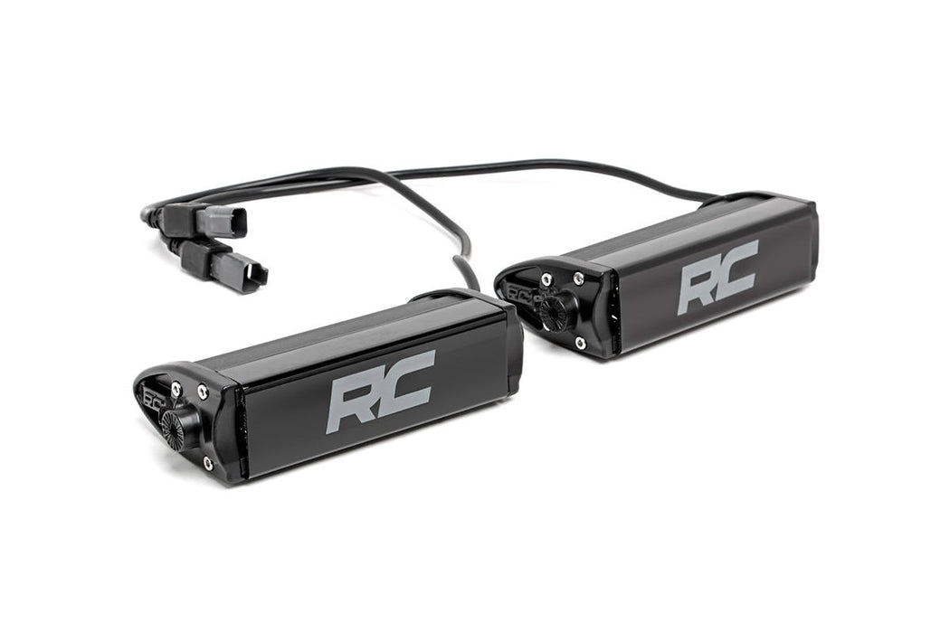 Rough Country Black Series Led Light Bar 6 Inch Single Row Pair 70706BL