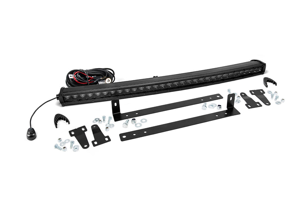 Rough Country Led Light Kit Grille Mount 30" Black Single Row Ford F-150 (09-14) 70661