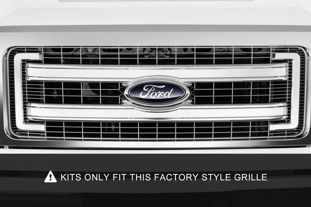 Rough Country Led Light Kit Grille Mount Dual 30" Chrome Single Row Ford F-150 (09-14) 70660