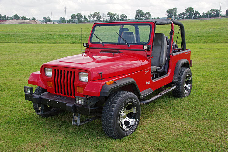 Rough Country Led Light Mount Lower Windshield Pod Pair compatible with Jeep Wrangler Yj (87-95) 70510