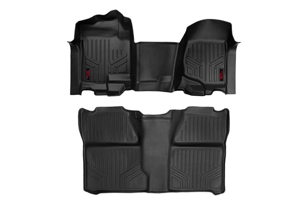 Rough Country Floor Mats Fr & Rr Ov Hump Crew Fits Chevy/GMC 1500/2500HD (07-14) M-21073