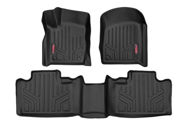 Rough Country Floor Mats Front And Rear Fits Jeep Grand Cherokee 2WD/4WD (13-20) M-60300