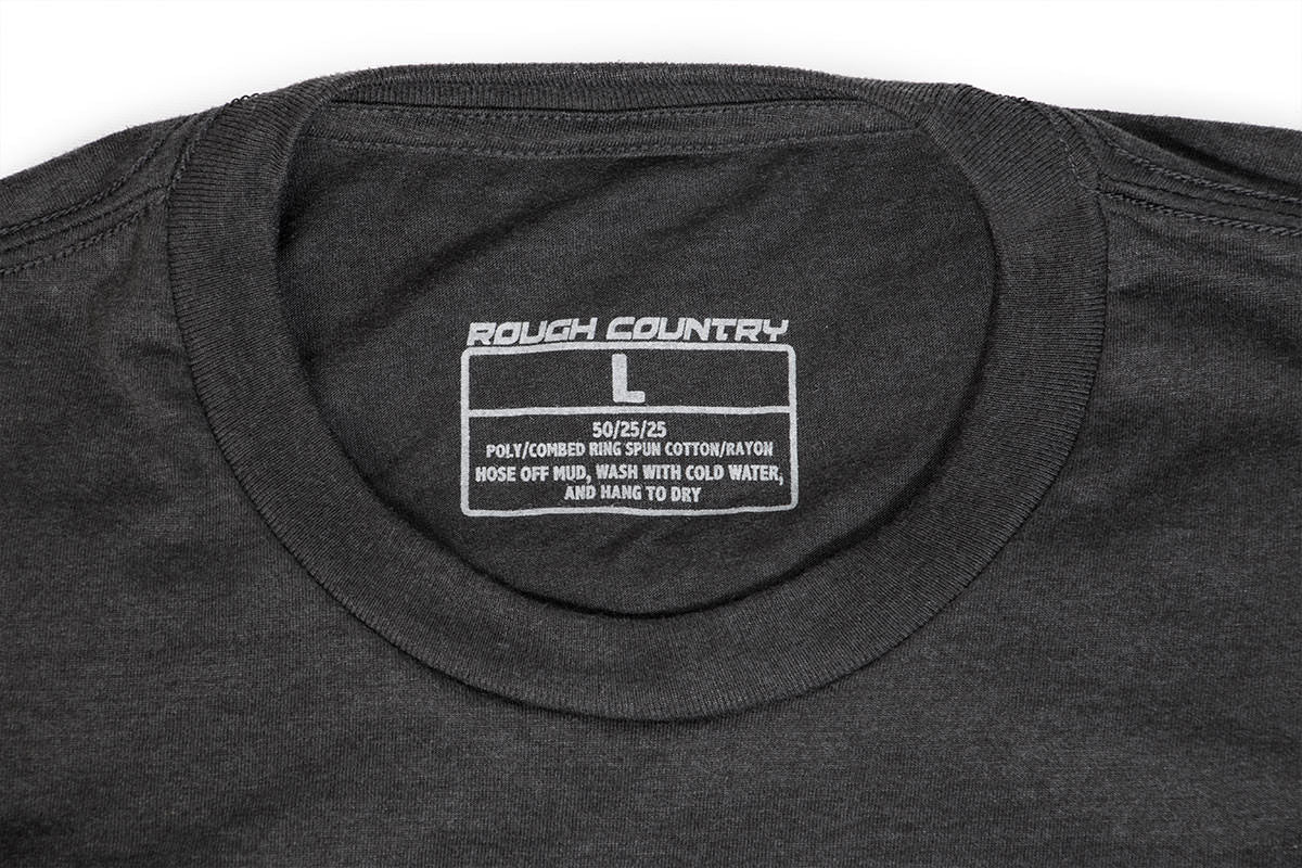 Rough Country T-Shirt Born & Raised Black Lg 84081LG