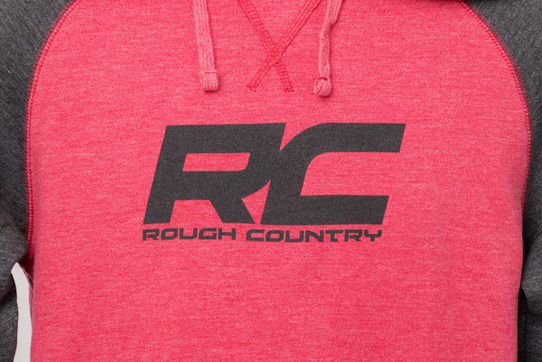 Rough Country Hoodie Heater Red/Gray Lg 84083LG