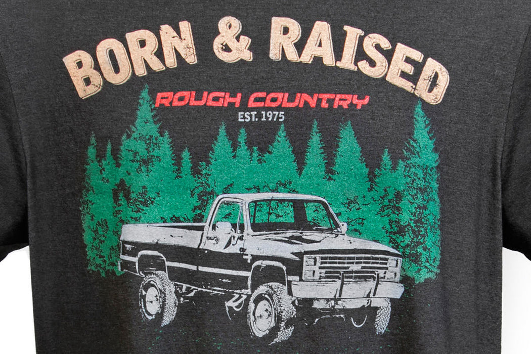 Rough Country T-Shirt Born & Raised Black 2Xl 840812X