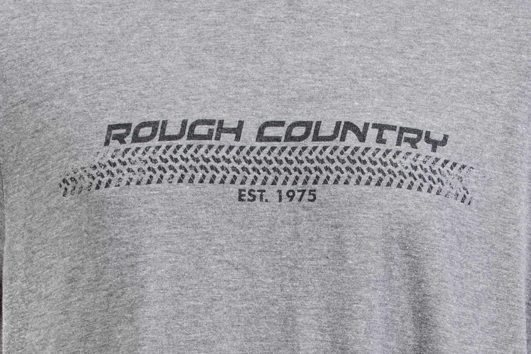 Rough Country T-Shirt Horizontal Tread Grey Sm 84077SM