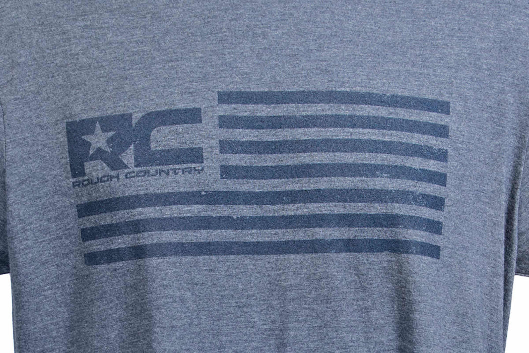 Rough Country T-Shirt American Flag Blue Lg 84079LG