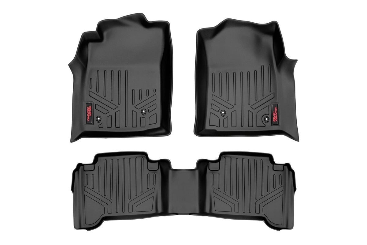 Rough Country Floor Mats Front and Rear Fits toyotaTacoma 2WD/4WD (2005-2011) M-75113