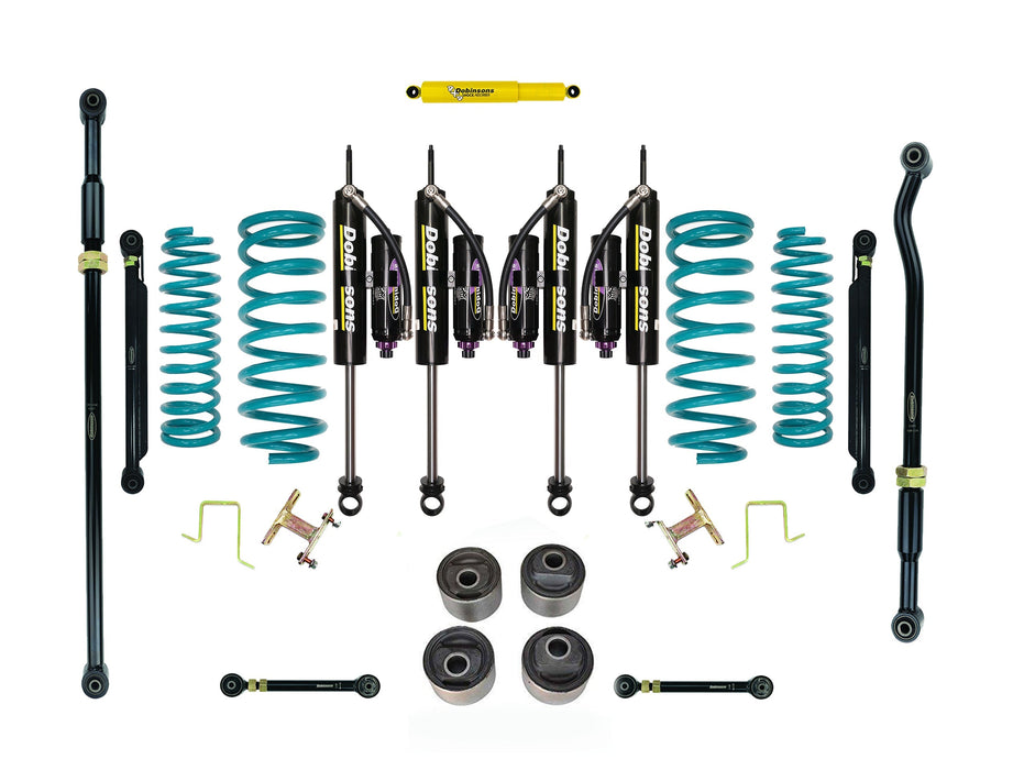 Dobinsons 3.0-4.0" MRR 3-way Adjustable Flexi-Series Long Travel Lift Kit Fits toyotaLand Cruiser 80 Series