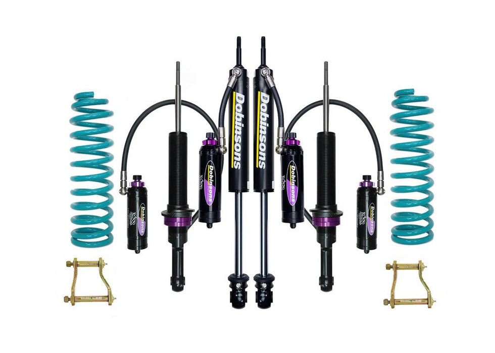 Dobinsons 2.0" to 3.0" MRR 3-Way Adjustable Lift Kit Fits toyotaHilux Revo Dual Cab 2015 and on with Extended Rear Shackles