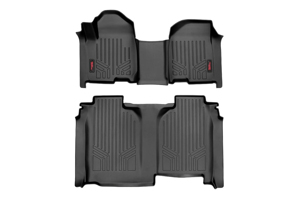 Rough Country Floor Mats Fr And Rr Ov Hump Crew W/O Underseat Storage Chevy/fits gmc 1500/2500Hd/3500Hd (19-23) M-21615