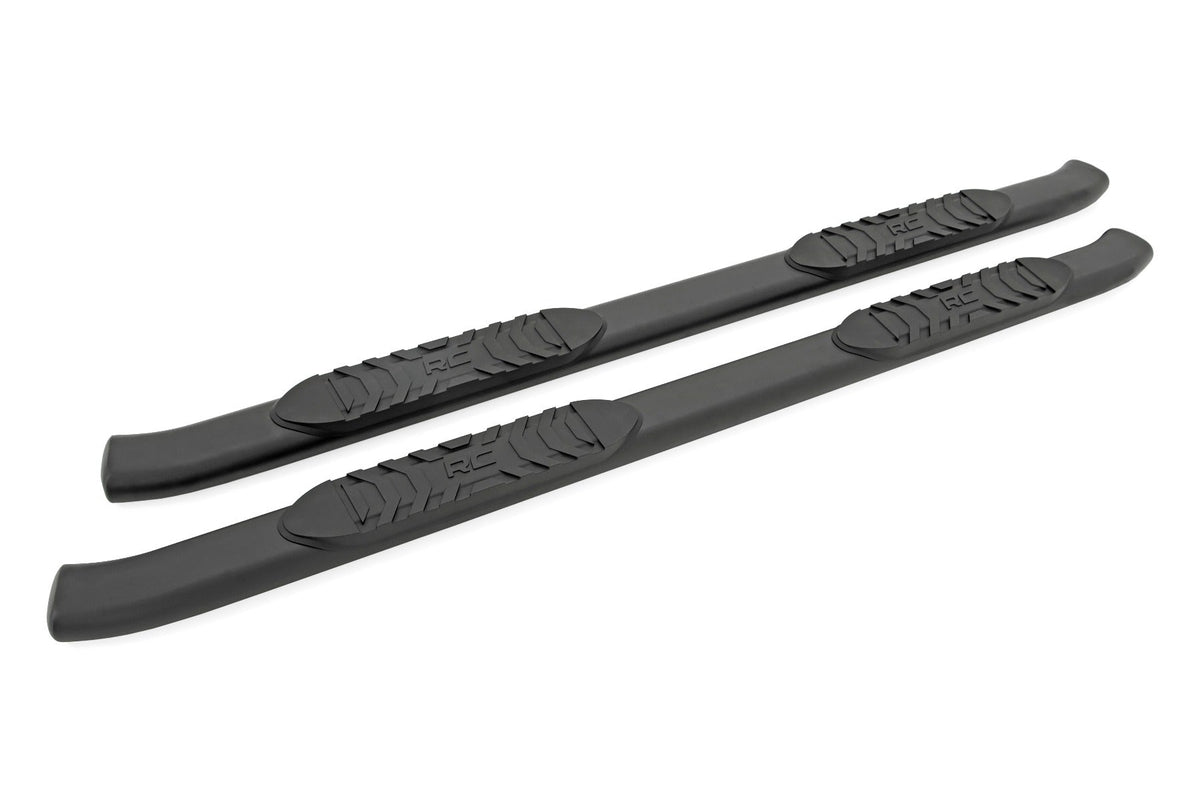 Rough Country Oval Nerf Step Crew Cab Black Fits RAM 1500/2500/3500 2WD/4WD 21003